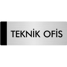 Özarslan Dizayn Metal Yönlendirme Levhası Departman Kapı İsimliği Teknik Ofis 10 x 20 cm Gümüş
