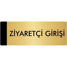 Özarslan Dizayn Metal Yönlendirme Levhası Departman Kapı İsimliği Ziyaretçi Girişi 7 x 20 cm Altın