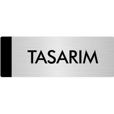 Özarslan Dizayn Metal Yönlendirme Levhası Departman Kapı İsimliği Tasarım 7 x 20 cm Gümüş