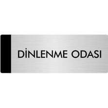 Özarslan Dizayn Metal Yönlendirme Levhası Departman Kapı İsimliği Dinlenme Odası 5 x 20 cm Gümüş