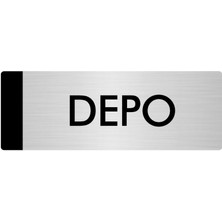 Özarslan Dizayn Metal Yönlendirme Levhası Departman Kapı İsimliği Depo 7 x 20 cm Gümüş