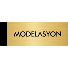 Özarslan Dizayn Metal Yönlendirme Levhası Departman Kapı İsimliği Modelasyon 7 x 20 cm Altın
