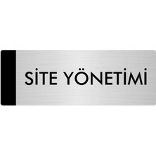 Özarslan Dizayn Metal Yönlendirme Levhası Departman Kapı İsimliği Site Yönetimi 10 x 20 cm Gümüş