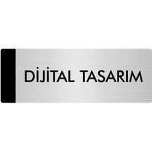 Özarslan Dizayn Metal Yönlendirme Levhası Departman Kapı İsimliği Dijital Tasarım 5 x 20 cm Gümüş