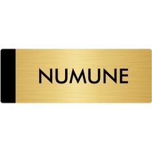 Özarslan Dizayn Metal Yönlendirme Levhası Departman Kapı İsimliği Numune 7 x 20 cm Altın