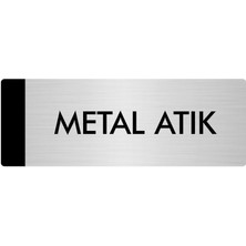 Özarslan Dizayn Metal Yönlendirme Levhası Departman Kapı İsimliği Metal Atık 5 x 20 cm Gümüş