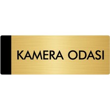 Özarslan Dizayn Metal Yönlendirme Levhası Departman Kapı İsimliği Kamera Odası 5 x 20 cm Altın