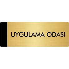Özarslan Dizayn Metal Yönlendirme Levhası Departman Kapı İsimliği Uygulama Odası 10 x 20 cm Altın