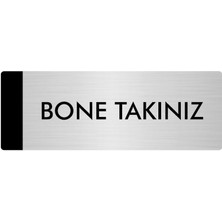 Özarslan Dizayn Metal Yönlendirme Levhası Departman Kapı İsimliği Bone Takınız 7 x 20 cm Gümüş