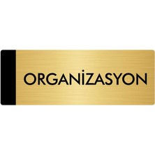 Özarslan Dizayn Metal Yönlendirme Levhası Departman Kapı İsimliği Organizasyon 7 x 20 cm Altın