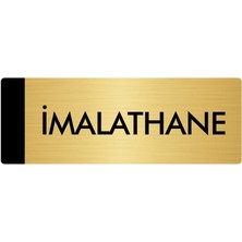 Özarslan Dizayn Metal Yönlendirme Levhası Departman Kapı İsimliği Imalathane 7 x 20 cm Altın