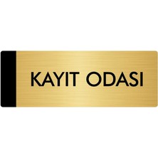 Özarslan Dizayn Metal Yönlendirme Levhası Departman Kapı İsimliği Kayıt Odası 7 x 20 cm Altın