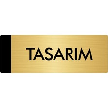 Özarslan Dizayn Metal Yönlendirme Levhası Departman Kapı İsimliği Tasarım 10 x 20 cm Altın