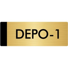 Özarslan Dizayn Metal Yönlendirme Levhası Departman Kapı İsimliği Depo 7 x 20 cm Altın