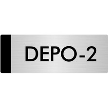 Özarslan Dizayn Metal Yönlendirme Levhası Departman Kapı İsimliği Depo 7 x 20 cm Gümüş