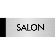 Özarslan Dizayn Metal Yönlendirme Levhası Departman Kapı İsimliği Salon 7 x 20 cm Gümüş