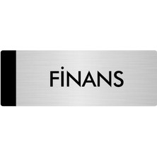 Özarslan Dizayn Metal Yönlendirme Levhası Departman Kapı İsimliği Finans 7 x 20 cm Gümüş