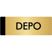 Özarslan Dizayn Metal Yönlendirme Levhası Departman Kapı İsimliği Depo 7 x 20 cm Altın