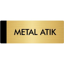 Özarslan Dizayn Metal Yönlendirme Levhası Departman Kapı İsimliği Metal Atık 7 x 20 cm Altın