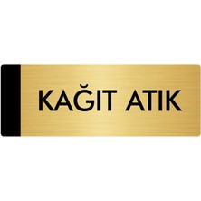 Özarslan Dizayn Metal Yönlendirme Levhası Departman Kapı İsimliği Kağıt Atık 7 x 20 cm Altın