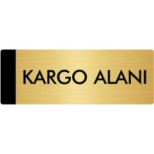 Özarslan Dizayn Metal Yönlendirme Levhası Departman Kapı İsimliği Kargo Alanı 5 x 20 cm Altın
