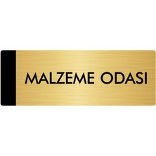 Özarslan Dizayn Metal Yönlendirme Levhası Departman Kapı İsimliği Malzeme Odası 5 x 20 cm Altın