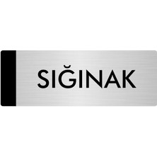 Özarslan Dizayn Metal Yönlendirme Levhası Departman Kapı İsimliği Sığınak 10 x 20 cm Gümüş