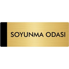 Özarslan Dizayn Metal Yönlendirme Levhası Departman Kapı İsimliği Soyunma Odası 10 x 20 cm Altın