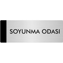 Özarslan Dizayn Metal Yönlendirme Levhası Departman Kapı İsimliği Soyunma Odası 10 x 20 cm Gümüş