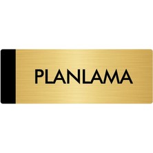 Özarslan Dizayn Metal Yönlendirme Levhası Departman Kapı İsimliği Planlama 10 x 20 cm Altın