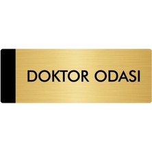 Özarslan Dizayn Metal Yönlendirme Levhası Departman Kapı İsimliği Doktor Odası 5 x 20 cm Altın