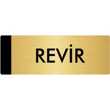 Özarslan Dizayn Metal Yönlendirme Levhası Departman Kapı İsimliği Revir 10 x 20 cm Altın