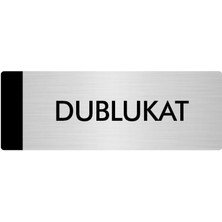Özarslan Dizayn Metal Yönlendirme Levhası Departman Kapı İsimliği Dublukat 10 x 20 cm Gümüş