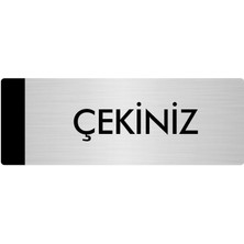 Özarslan Dizayn Metal Yönlendirme Levhası Departman Kapı İsimliği Çekiniz 7 x 20 cm Gümüş