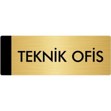 Özarslan Dizayn Metal Yönlendirme Levhası Departman Kapı İsimliği Teknik Ofis 7 x 20 cm Altın