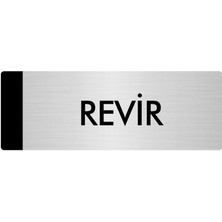 Özarslan Dizayn Metal Yönlendirme Levhası, Departman Kapı Isimliği Revir 10X20 cm Gümüş Renk