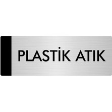 Özarslan Dizayn Metal Yönlendirme Levhası Departman Kapı İsimliği Plastik Atık 10 x 20 cm Gümüş