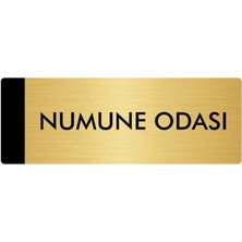 Özarslan Dizayn Metal Yönlendirme Levhası Departman Kapı İsimliği Numune Odası 10 x 20 cm Altın