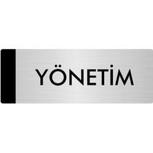 Özarslan Dizayn Metal Yönlendirme Levhası Departman Kapı İsimliği Yönetim 10 x 20 cm Gümüş