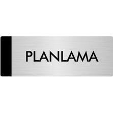 Özarslan Dizayn Metal Yönlendirme Levhası Departman Kapı İsimliği Planlama 10 x 20 cm Gümüş