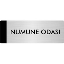 Özarslan Dizayn Metal Yönlendirme Levhası Departman Kapı İsimliği Numune Odası 10 x 20 cm Gümüş