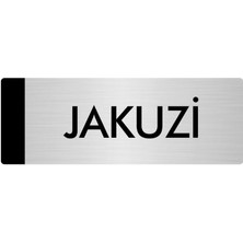 Özarslan Dizayn Metal Yönlendirme Levhası Departman Kapı İsimliği Jakuzi 10 x 20 cm Gümüş
