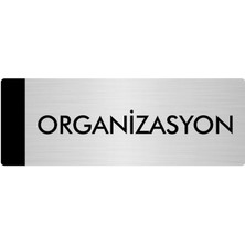 Özarslan Dizayn Metal Yönlendirme Levhası Departman Kapı İsimliği Organizasyon 10 x 20 cm Gümüş