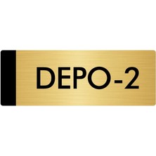 Özarslan Dizayn Metal Yönlendirme Levhası Departman Kapı İsimliği Depo 10 x 20 cm Altın