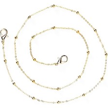 BijuStore Altın Kaplama Top Zincir Maske Zinciri