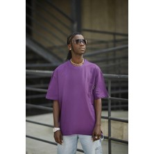 Akçaylar Oversize Pamuklu Bisiklet Yaka Cepli Likralı Erkek Yazlık T-Shirt