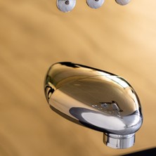 Decordem Banora Infinity Lux Duş Paneli, 5 Fonksiyonlu, Paslanmaz Çelik, Tepe Duş, Şelale Sistem, Altın