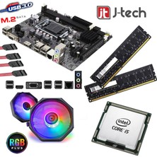 J-Tech X79 I5-3470 3.60GHZ + 16GB Ram + H61C Anakart 1155PIN + Rainbow Cpu Fan Bundle Motherboard