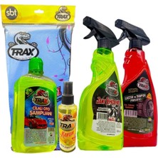 Çakır Grup Trax Araç Yıkama Temizlik Kiti Lastik Tampon Parlatıcı Jant Temizleyici Cilalı Şampuan Bez Koku