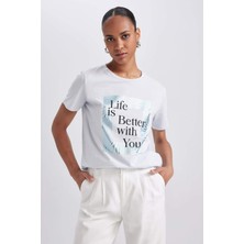 DeFacto Regular Fit Bisiklet Yaka Kısa Kollu %100 Pamuk Tişört A9729AX23HS